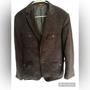 Dark brown corduroy sport men jacket